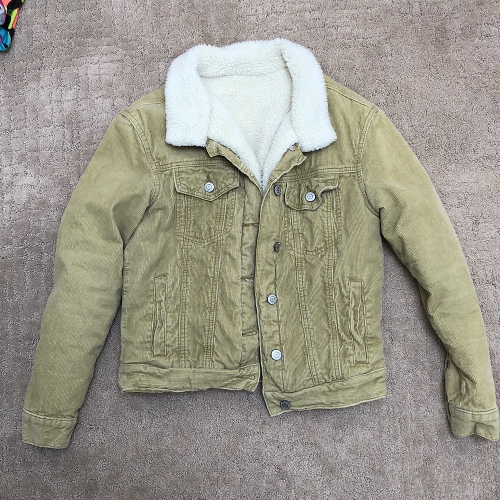 Brandy Melville Sherpa lines  Courderoy jacket